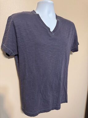 Hugo Boss Men's Short Sleeve V-Neck Tee in Slate Blue